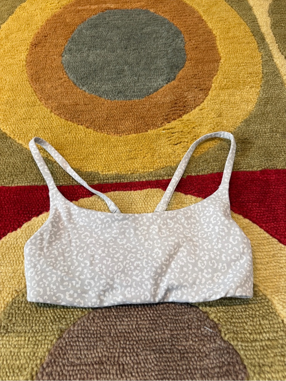 Lululemon Wunder Train Strappy Racer Bra Sports Bra Leopard Print Everlux Size 2